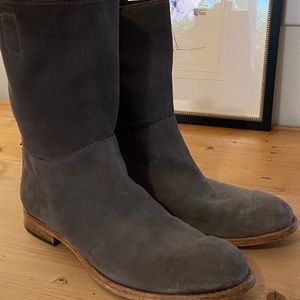 Alberto Fermani Grey Suede Boots
